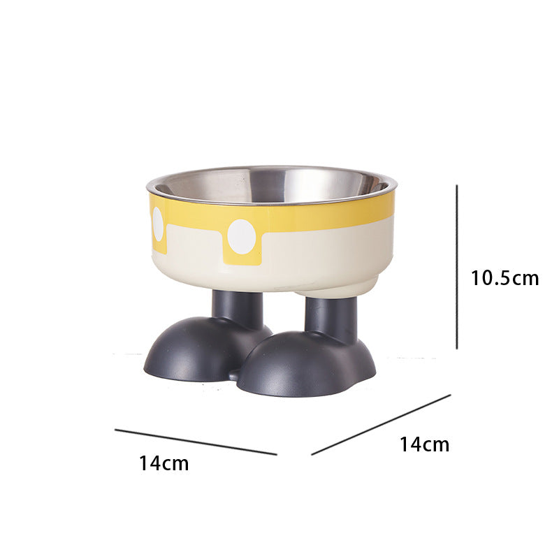 Stainless Steel Cat Bowl with Anti-Slip Base – Elevated Pet Food & Water Bowl