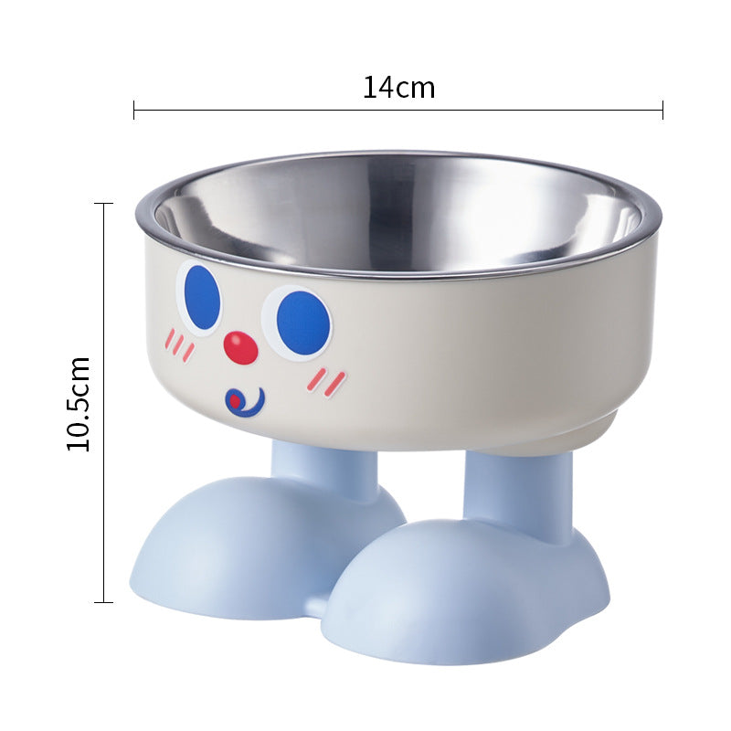 Stainless Steel Cat Bowl with Anti-Slip Base – Elevated Pet Food & Water Bowl