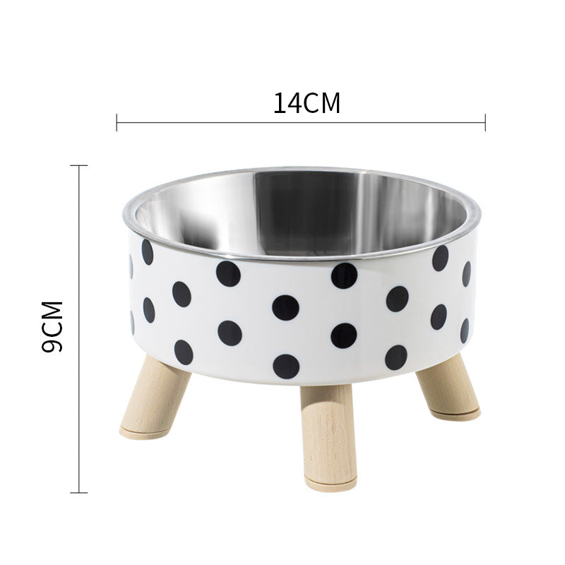 Stainless Steel Cat Bowl with Anti-Slip Base – Elevated Pet Food & Water Bowl