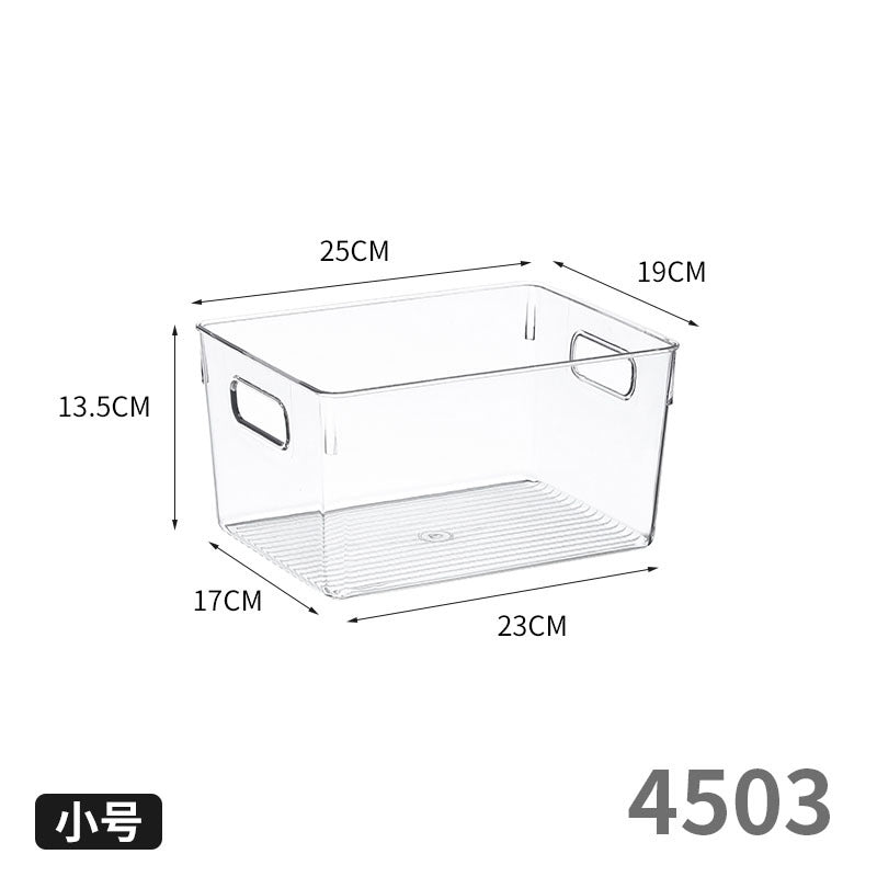 Slim Transparent Storage Box – Narrow Long PET Organizer for Kitchen & Bathroom