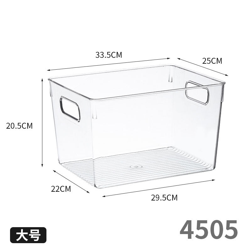 Slim Transparent Storage Box – Narrow Long PET Organizer for Kitchen & Bathroom