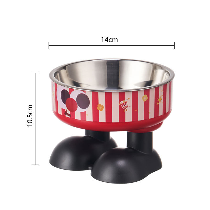 Stainless Steel Cat Bowl with Anti-Slip Base – Elevated Pet Food & Water Bowl