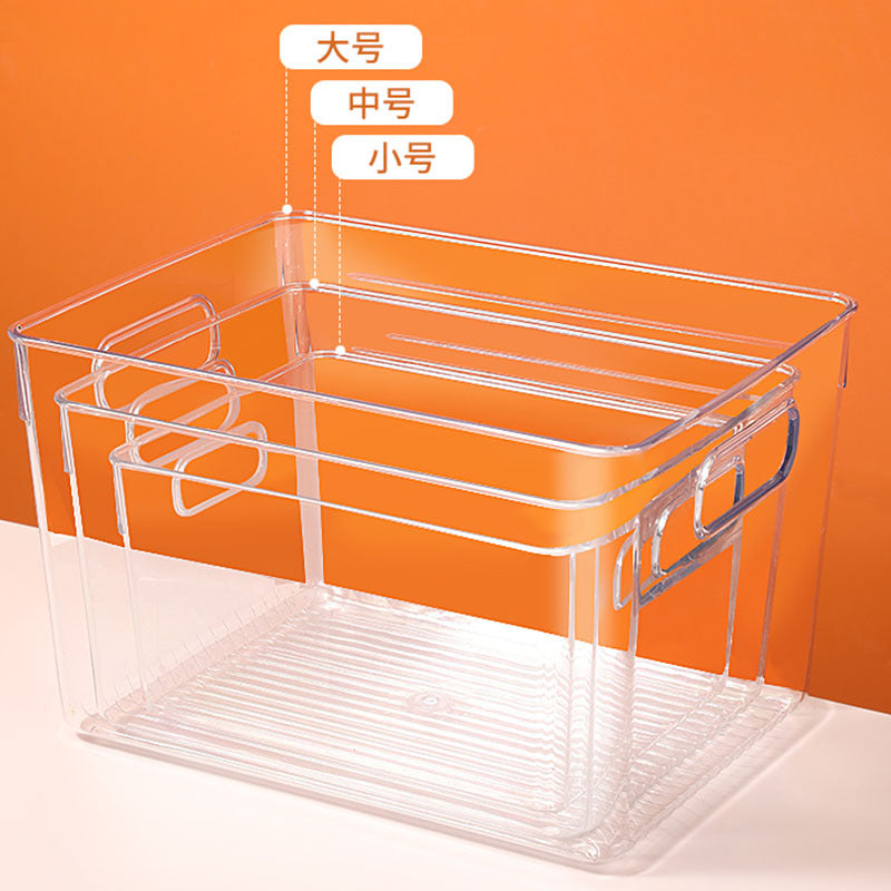 Slim Transparent Storage Box – Narrow Long PET Organizer for Kitchen & Bathroom