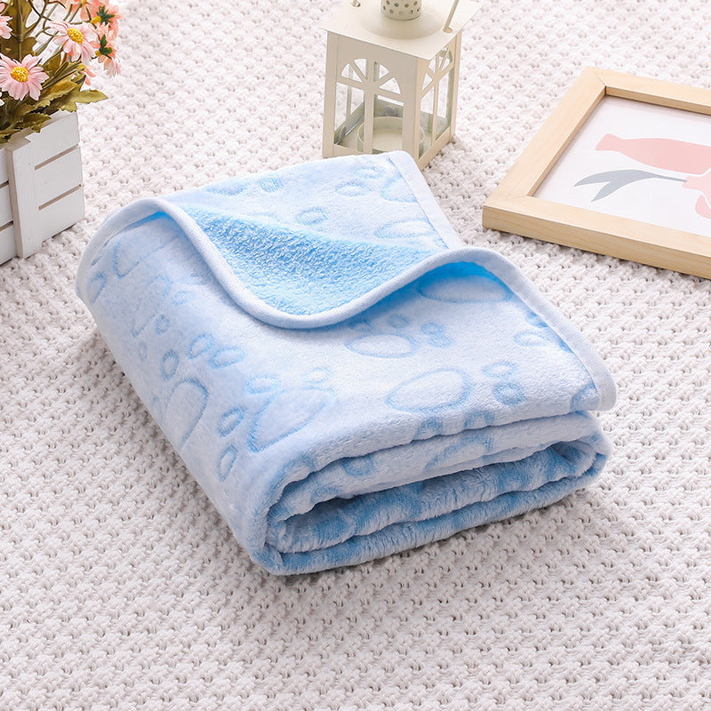 Soft Flannel Pet Blanket for Dogs & Cats – Cozy Warm Pet Sleeping Mat for Bed, Sofa, Crate & Travel