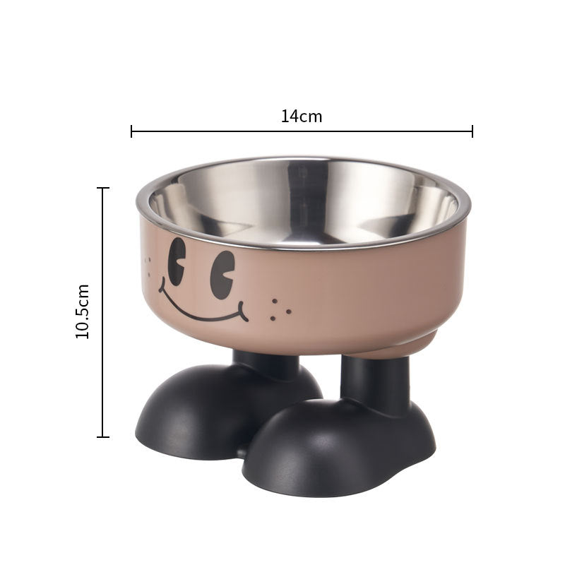 Stainless Steel Cat Bowl with Anti-Slip Base – Elevated Pet Food & Water Bowl