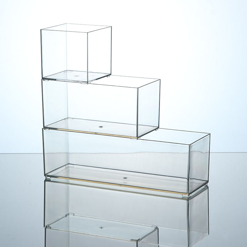 Slim Transparent Storage Box – Narrow Long PET Organizer for Kitchen & Bathroom