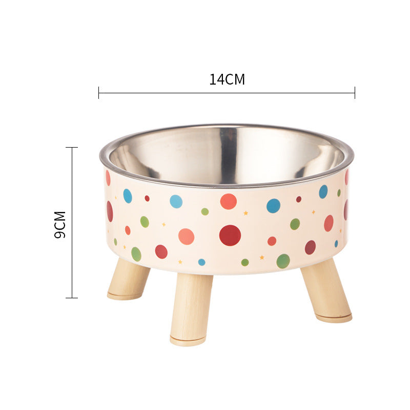 Stainless Steel Cat Bowl with Anti-Slip Base – Elevated Pet Food & Water Bowl