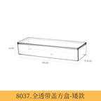 Slim Transparent Storage Box – Narrow Long PET Organizer for Kitchen & Bathroom