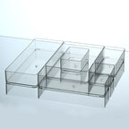 Slim Transparent Storage Box – Narrow Long PET Organizer for Kitchen & Bathroom