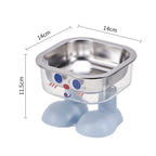 Stainless Steel Cat Bowl with Anti-Slip Base – Elevated Pet Food & Water Bowl