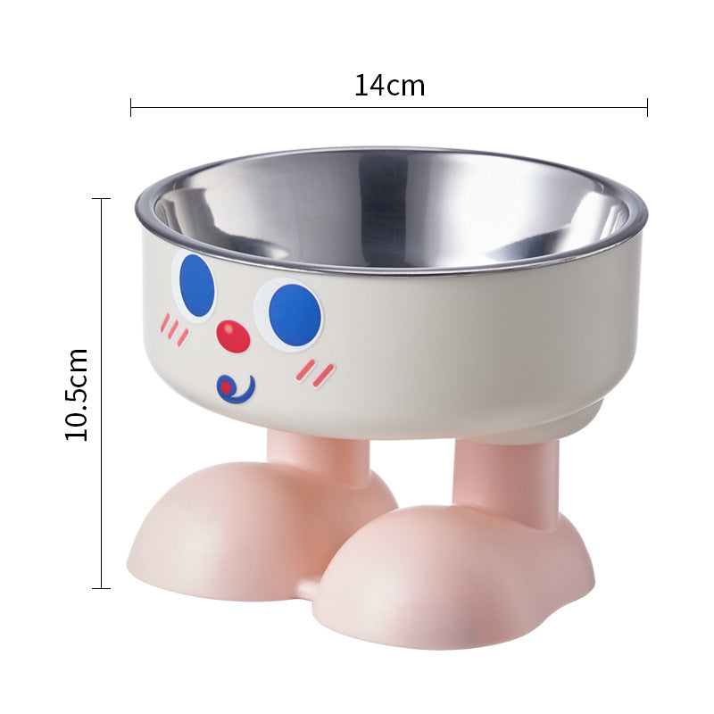 Stainless Steel Cat Bowl with Anti-Slip Base – Elevated Pet Food & Water Bowl