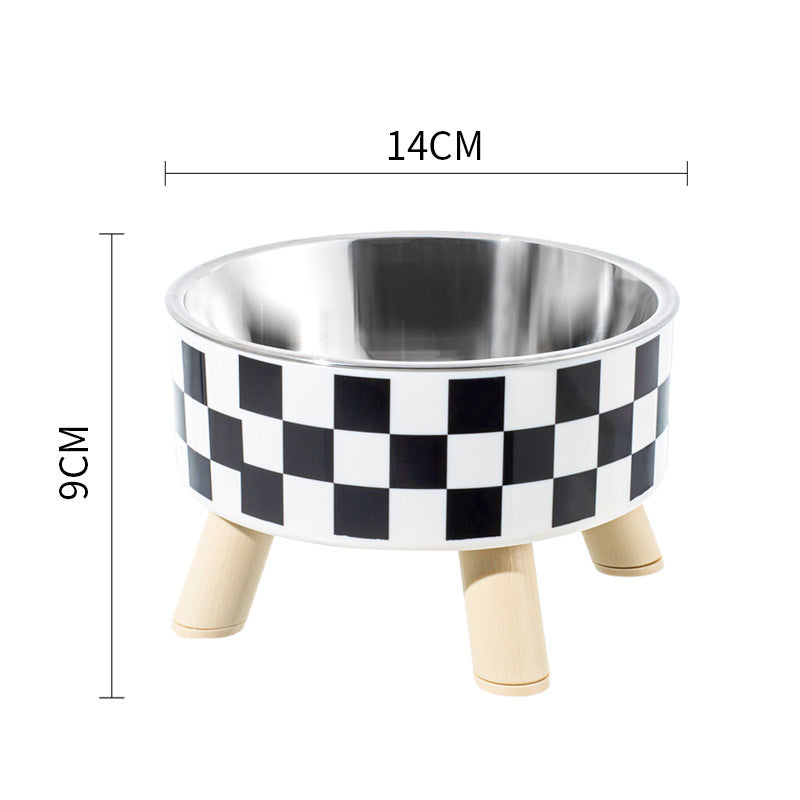 Stainless Steel Cat Bowl with Anti-Slip Base – Elevated Pet Food & Water Bowl