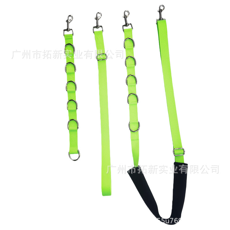 3-Piece Dog Grooming Leash Set – Adjustable Pet Bath Restraint with Neck & Auxiliary Rope, Anti-Choke Sleeve