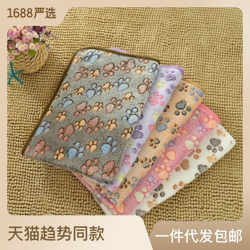 Soft Flannel Pet Blanket for Dogs & Cats – Cozy Warm Pet Sleeping Mat for Bed, Sofa, Crate & Travel