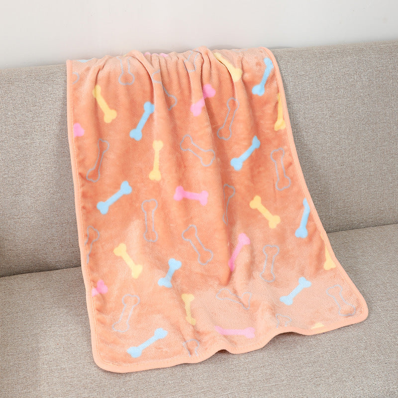 Soft Flannel Pet Blanket for Dogs & Cats – Cozy Warm Pet Sleeping Mat for Bed, Sofa, Crate & Travel