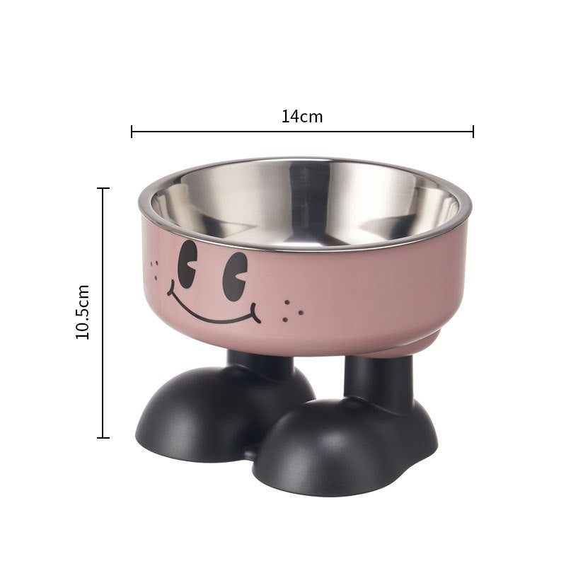 Stainless Steel Cat Bowl with Anti-Slip Base – Elevated Pet Food & Water Bowl