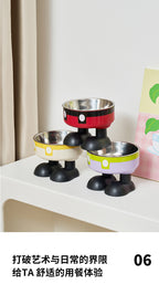 Stainless Steel Cat Bowl with Anti-Slip Base – Elevated Pet Food & Water Bowl