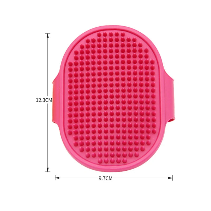Soft Rubber Dog & Cat Bath Brush – Silicone Grooming Comb, Massage & Hair Removal Tool