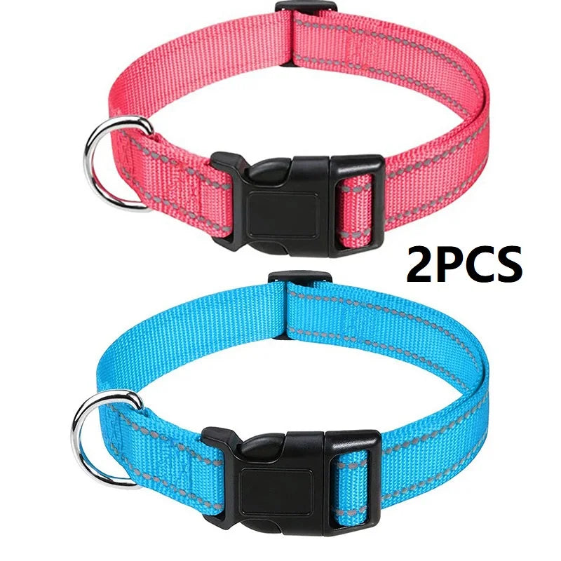 Decorative Choker Dog Collar for Small Puppies – Adjustable Nylon Pet Neck Collar