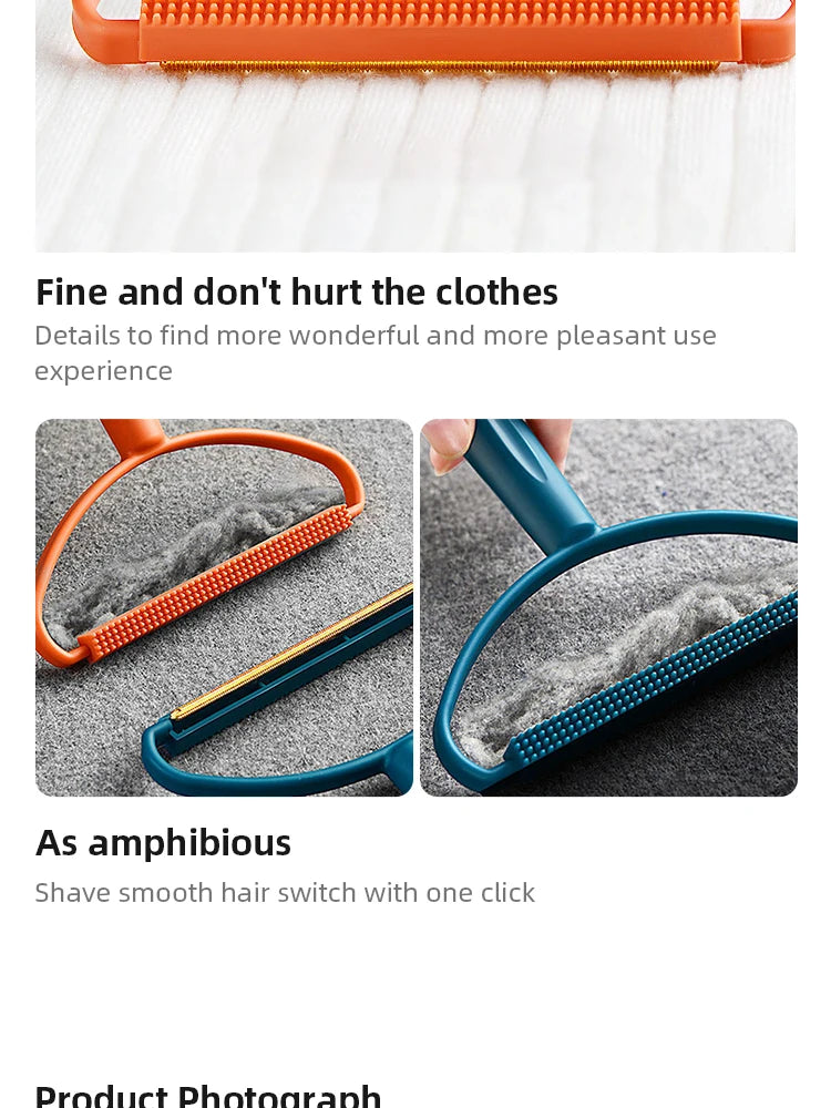 Portable Double-Sided Lint Roller Remover – Pet Hair & Fabric Shaver for Clothes, Sofa & Carpet