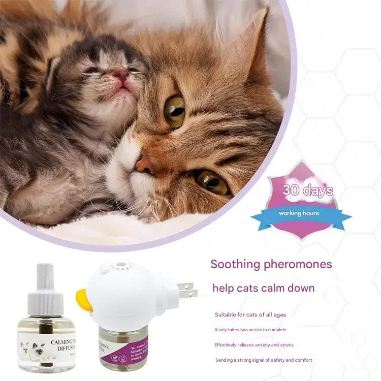 4-in-1 Pet Pheromone Diffuser for Cats andDogs | Electric Stress Relief & Calming Odorless Diffusion Set