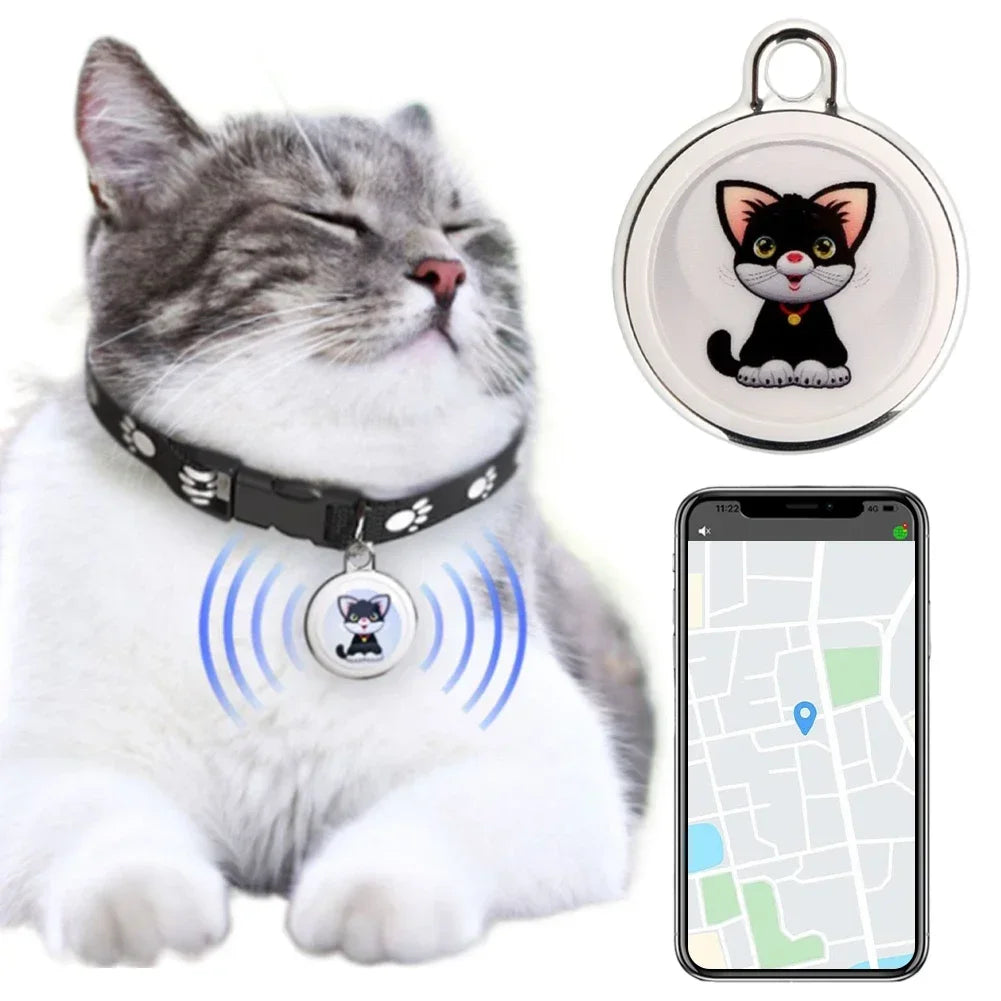 Bluetooth Pet GPS Tracker Collar for Dogs & Cats – Waterproof Locator