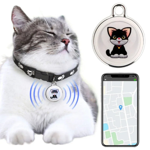 Bluetooth Pet GPS Tracker Collar for Dogs & Cats – Waterproof Locator