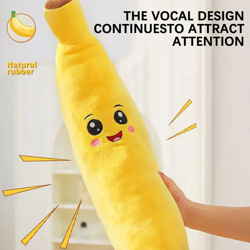 Banana Dog Plush Toy Squeaky Anxiety Relief Chew Toy for Dogs and Cats