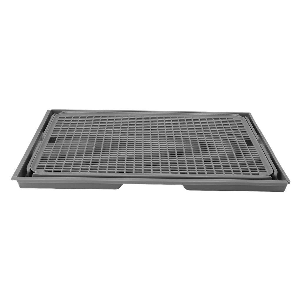 TOPINCN Double Layer Cat Litter Mat – Washable Anti-Slip Cat Litter Catcher Mat for Litter Box Floor Protection (41×28cm)