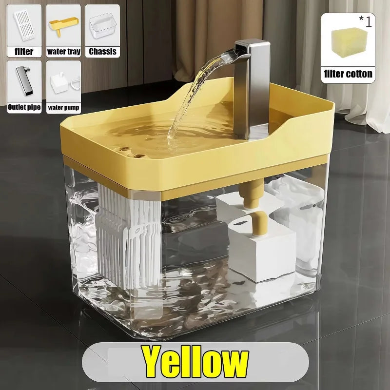 1.5L Automatic Cat Water Fountain – USB Pet Drinking Dispenser with Filter & Quiet Pump