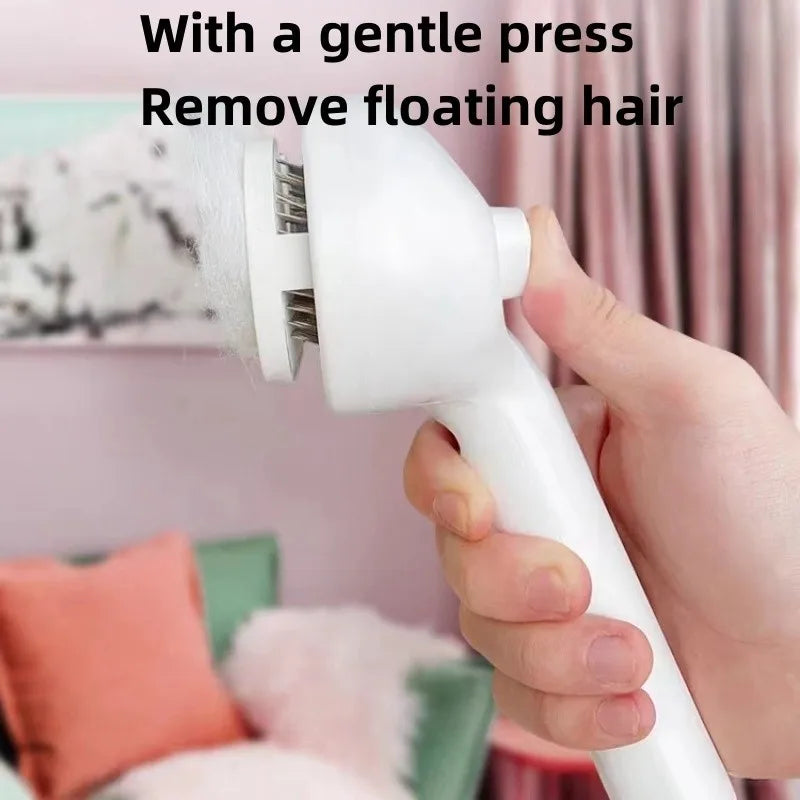Pet Spray Grooming Comb – Self Cleaning Hair Remover Brush with Mist Humidifier for Dogs & Cats