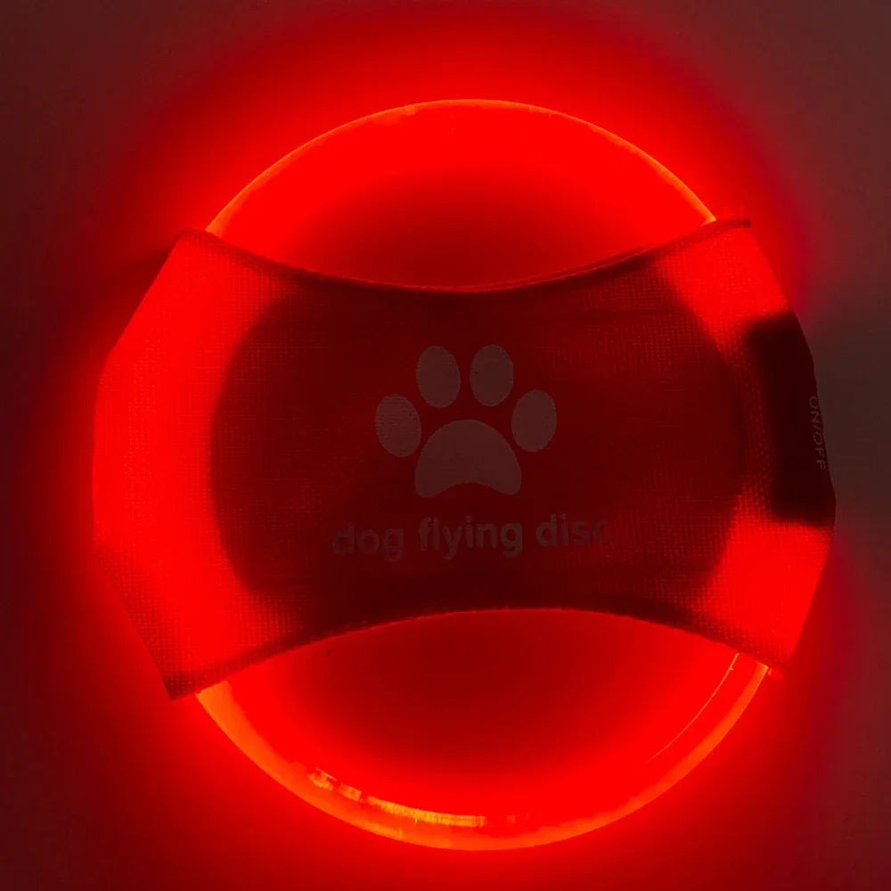 LED Light Up Dog Flying Disc – 3 Mode Glowing Frisbee for Night Fetch, Training & Interactive Play