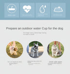 Portable Dog Water Bottle with Food Storage – Travel Feeder Bowl for Dogs & Cats