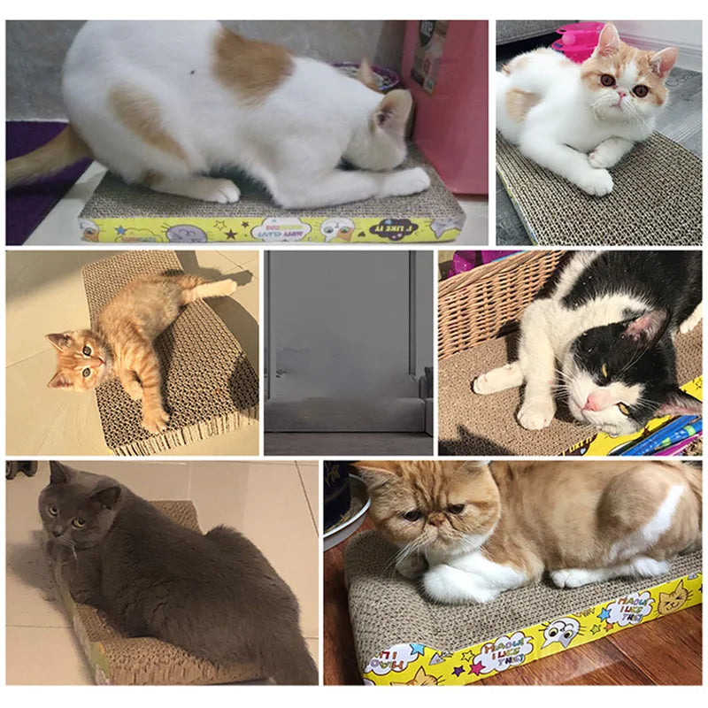Corrugated Cat Scratching Board – Double-Sided Cardboard Cat Scratcher Pad with Catnip for Claw Sharpening & Furniture Protection