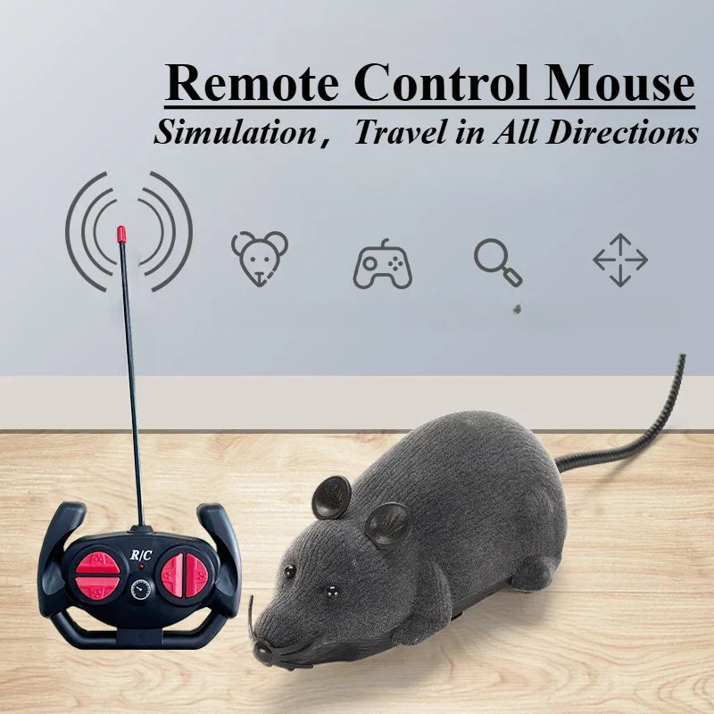 Remote Control Robot Mouse Cat Toy – Interactive Wireless Rat Toy for Cats with Realistic Movement