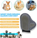 Pet Grooming Glove for Dog and Cat Hair Removal Deshedding Bath Massage Brush