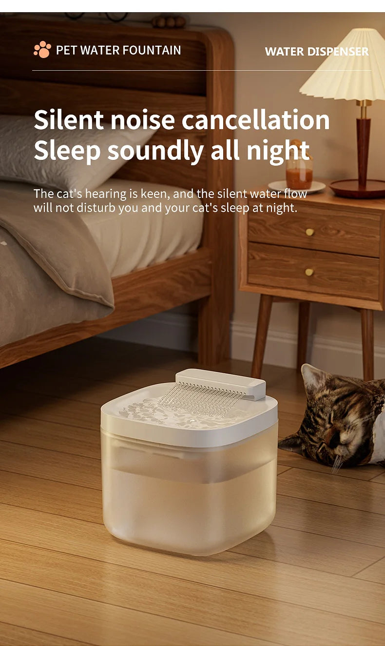 3L Automatic Cat Water Fountain – Silent Circulating Pet Drinking Dispenser with Filter