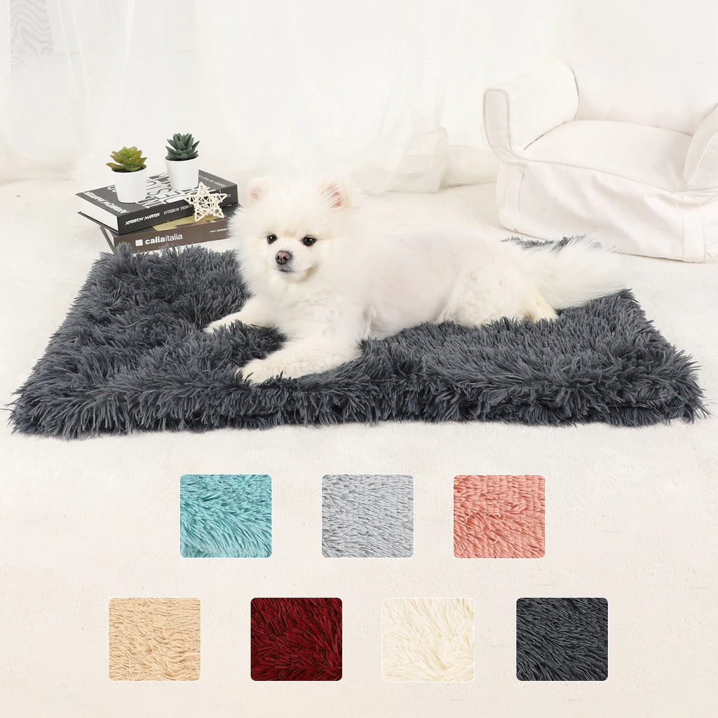 Plush Dog Blanket and Warm Pet Bed for Small Medium Large Dogs and Cats | Washable Puppy Sleeping Mat