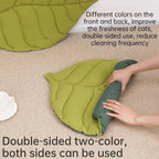 Leaf Shaped Cotton Pet Bed Mat – Soft Washable Cat and Dog Sleeping Pad