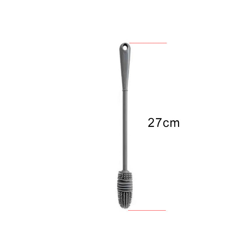 Silicone Bottle Cleaning Brush with Long Handle – Cup, Glass & Baby Bottle Scrubber Kitchen Cleaning Tool