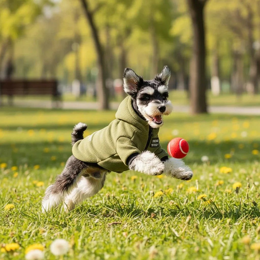 Warm Fleece Dog Hoodie Winter Thermal Pullover for Small Dogs Schnauzer Teddy Pomeranian