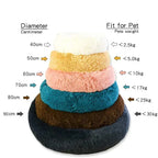 Super Soft Plush Cat Bed – Washable Donut Pet Bed for Cats and Small Dogs