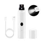 Electric Dog Nail Grinder – USB Rechargeable Pet Nail Clippers with LED Light, Quiet Pet Grooming Tool for Dogs & Cats