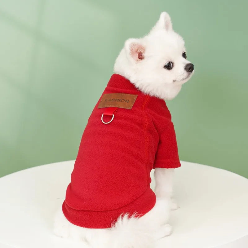 Winter Warm Dog Hoodies Pet Clothes for Small Dogs Fashion Solid Color Puppy Sweatshirt Soft Cat Pullovers Chihuahua Pet Hoodies