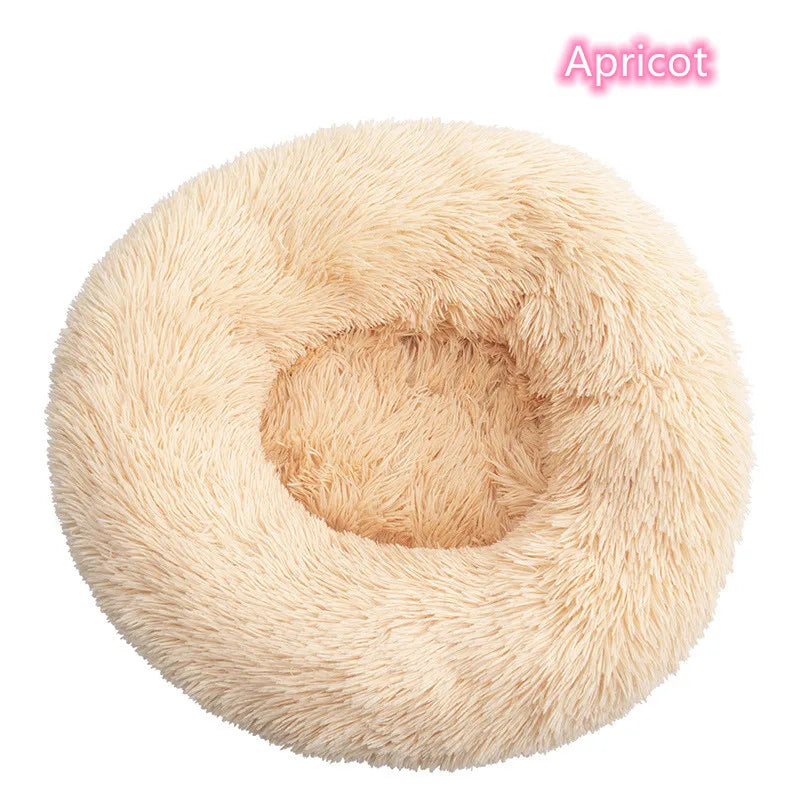 Super Soft Plush Cat Bed – Washable Donut Pet Bed for Cats and Small Dogs