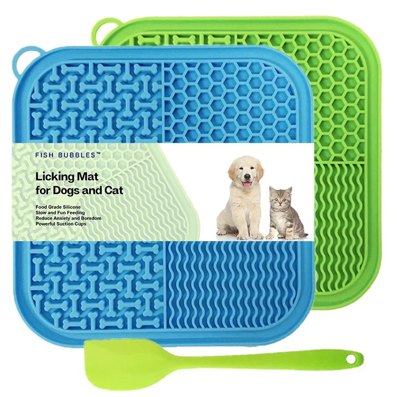 Premium Licking Mat for Dogs & Cats – Suction Cup Slow Feeder Anti-Anxiety Pad