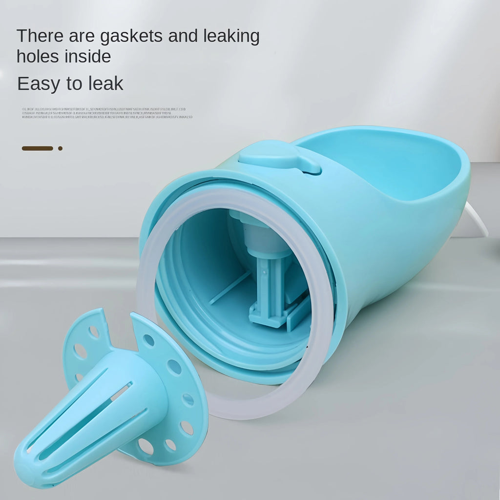 Portable Dog Water Bottle with Food Storage – Travel Feeder Bowl for Dogs & Cats
