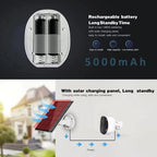 Security Cameras Wireless Outdoor, 2K 3MP Battery Powered WiFi Security Camera with Spotlight Siren, 2-Way Audio, Waterproof