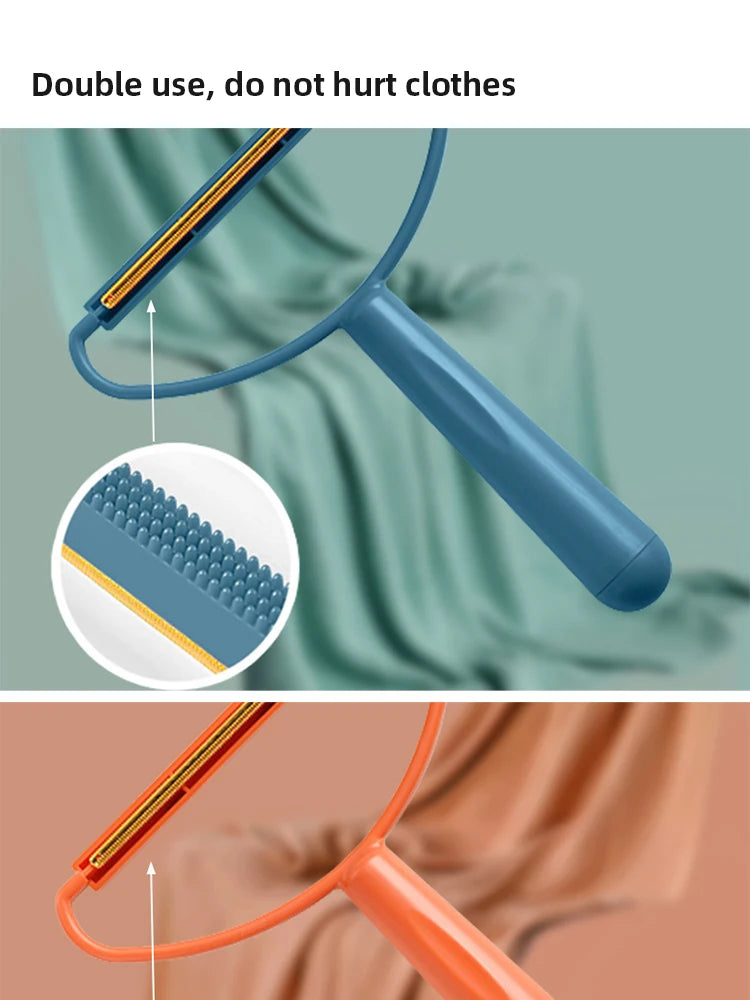 Portable Double-Sided Lint Roller Remover – Pet Hair & Fabric Shaver for Clothes, Sofa & Carpet