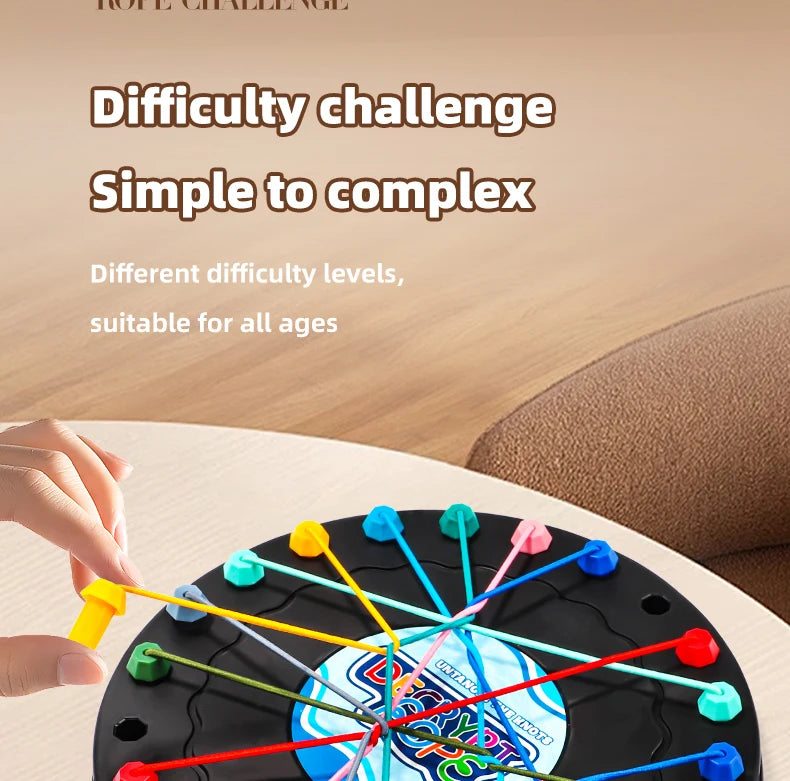 Rope Breaking Challenge Puzzle Toy – Logic Training Knot Untangle Game for Kids and Family Brain Development Toy
